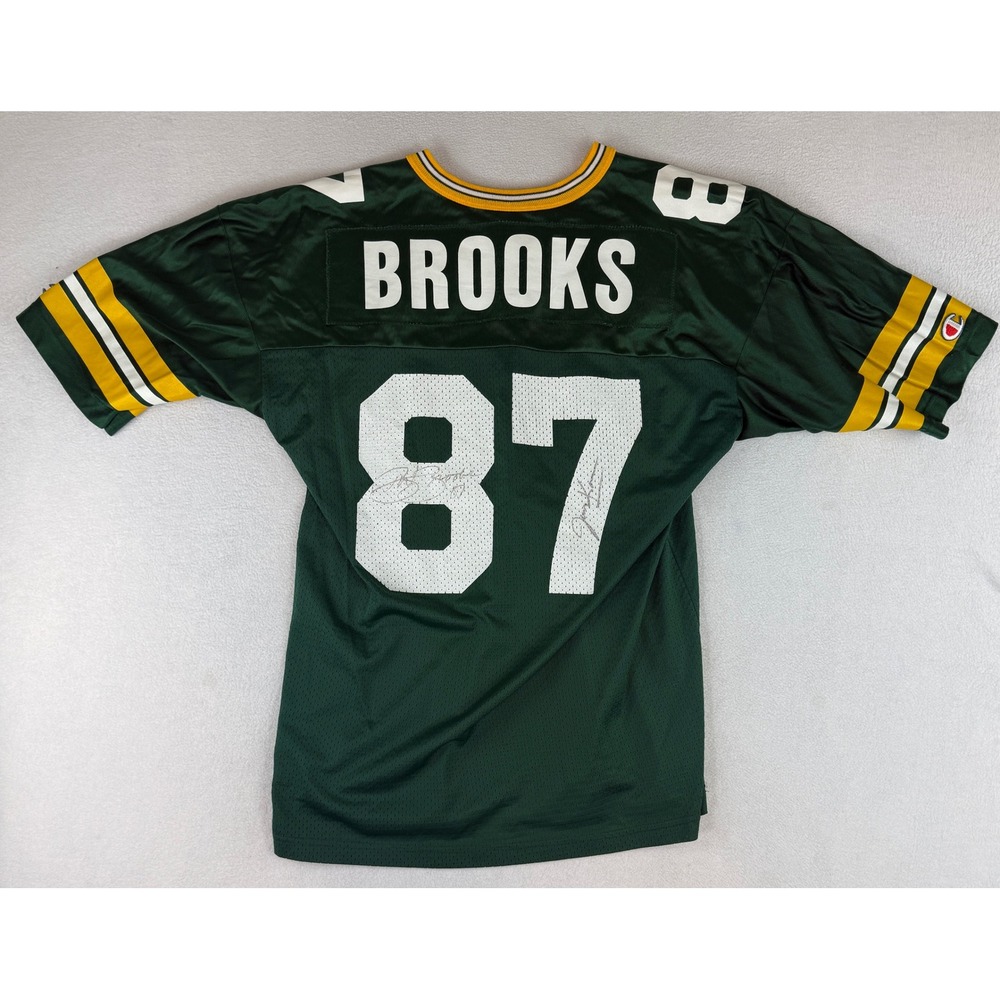 Champion Football Jersey Mens 44 Green Robert Brooks Jerry Kramer Autographed